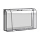 Internationaler Elektriker 86 Doppelposition wasserdichtes Kasten Zwei-Positions-Selbstkleber Badezimmer Zwei-Positionen-Schalter Einteiliger Sticking Splash Box 86 Doppelposition-Sticking-Modell [Schwarz und transparent]