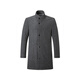 Sept Wolf Wainen Mabe's Mou Mound's New Winter Stand Collar Couleur propre Couleur en laine Moyenne Longueur Médion Vêtements pour hommes décontractés 003 (gris moyen) L 170 / 88A