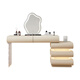Pashaman en bois massif en bois suspendu coffre d'armoires intégrées modernes simples petits appartements en acrylique rétractable Tableau de maquillage 6168y chaise de maquillage * 1 (6169y) [Khaki]