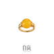 Bai Lan Ring Pattern Beeswax Ring Women's Single Ring Closed Niche High-end Temperament Birthday Gift for Wife 17# (56.2mm)