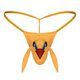 Ye Zimei men's sexy underwear with thong role-playing cartoon creative funny sexy underwear bird head T-pants orange one size