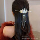 Mrs Win Sweet Imitation Pearl Tassel Wings Hairpin New Chinese Style Metal Hairpin Back of Head Hairpin Style Hair Accessory for Women Gold Imitation Pearl Tassel Hairpin A25-201