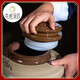 Thickened earthenware wine jar, ceramic sealed wine storage, household large wine jar, fermentation tank, storage tank, red glaze, water capacity 50Jin, Jin is equal to 0.5kg + lifting rope + wine lift