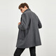 Sept Wolf Wainen Mabe's Mou Mound's New Winter Stand Collar Couleur propre Couleur en laine Moyenne Longueur Médion Vêtements pour hommes décontractés 003 (gris moyen) L 170 / 88A