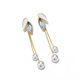 Qlady leaf tassel earrings women's fashion long style simple temperament 925 silver needle earrings light luxury imitation pearl earrings gift