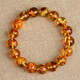 Dazzling Summer Natural Amber Bracelet with Certificate Flower Amber Bracelet Loose Beads Round Beads for Men and Women Selected Quality Diameter 12mm Single Circle Bracelet with Certificate