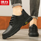 Warrior business retro casual work shoes men's lace-up leather shoes men 1632 black 40