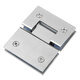 Thousand-speed wheel thickened bathroom shower room hinge glass clip hinge brushed 90 degrees 304 stainless steel