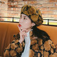 MLB beret men's and women's imitation lamb velvet presbyopia LOGO casual warm hat spring 3ACBMF126-43BGD Boston/dark beige S