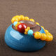 Her Generations Beeswax Ball Bracelet Chicken Fat Yellow Old Honey Amber Bracelet Cinnabar Transfer Beads Jewelry 10MM Beeswax (866931)