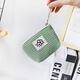 OEMG ZIP Billetera Mini Waffle Small Willet Ins Fresh Student Llevar bolsas de monedas Almacenamiento de lápiz verde Bolsa pequeña