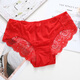 Wen Nian, women's zodiac year red shorts, women's underwear without traces, big red wedding DX702 red L Recommended 120-140Jin [Jin equals 0.5 kg]
