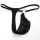 [Confidential delivery] Sexy underwear men's thong iron circle men's underwear sexy fully transparent T-pants passionate and free nightclub open large size gay gay men masturbate with men Style 5: Black