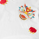 Denon supreme short-sleeved T-shirt for men and women Chinese style brand summer loose national trend lion embroidered cotton top men's T-shirt T694 lion white M