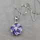 DL 1998 Fat Donglai same style tanzanite pendant 2024 new style silver plated platinum inlaid without chain without chain 925 silver