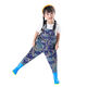 Lower body of waders for boys, large children's play clothes, waterproof waders, rain pants, one-piece rain boots, kindergarten children, beach fishing suits for men and women, children's pink overalls with pockets, size 21/27 (shoe inner length 14.5cm)