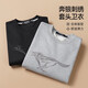 Camiseta de manga larga de siete lobo Sweater para hombres Spring Round Round Camiseta Base de la base del lobo Bordado de logotipo de logotipo grande Diseño de ropa para hombres 004 (Flower Grey) -3882 Modelo 3xl (185) 100A