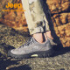 Jeep hiking shoes men's outdoor lace-up non-slip wear-resistant training shoes comfortable and breathable sports men's shoes off-road hiking shoes 1205 gray 41