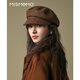 MISMEMO British Retro Newsboy Hat Women's Autumn and Winter 2025 New Woolen Duck Bill Painter Hat Small Head Circumference Miscellaneous Flowers