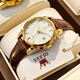 OLEVS Swiss certified brand couple watch fully automatic mechanical watch men and women watch luminous waterproof trendy couple watches upgraded enhanced version-3601+6629 brown leather white