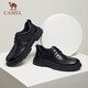 Camel (CAMEL) cowhide lace-up classic business casual derby leather shoes for men and groom G14A155634 black 44