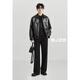 Earl Dower haut de gamme sur mesure, veste en cuir en cuir en cuir, veste pour le lit de Lycye Retro 2024 Automne Nouveau E431656 Pitch Black (brillant) xl