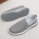 Qianpai old Beijing cloth shoes men's spring and autumn casual men's shoes middle-aged and elderly dad's shoes one foot with soft sole lightweight driving men's single shoes gray 3373 40