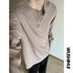SI Ruilin Henry Camisa Henga larga Fincy Grey Grey Autumn New Camiseta Versátil Versátil Camiseta retro Retro Deportes Top White L [110-140Jin [Jin iguala 0.5 kg]]]