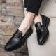 Katile Crocodile Winter Style Coreano Corea Toe Cuero zapatos para hombres Zapatos de hombres casuales de moda británica para estilistas de negocios Doudou zapatos para hombres un pie 6191 Black 40 zapatos deportivos Tamaño