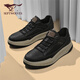 Sept loups Chaussures officielles pour hommes chaussures décontractées épaisses semelles extérieures chaussures de travail simples chaussures de sport w8343760631 noir 41