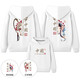 Lemonde 2026 Autumn and Winter Chinese Style Peking Opera Parent-child Costumes Family Hooded Sweatshirts New Year's Eve Clothes for a Family of Three or Four Red (Spring and Autumn without velvet) 165 Women's M