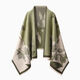 Shanghai story air-conditioned room shawl for women with external scarf high-end Chinese style summer thin office warm blanket Coconut grind khaki 190*65cm [with long beard]