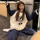 IOSN2024 new pajamas for women in spring, autumn and winter long-sleeved internet celebrity style loose student cotton women autumn home clothing MZY-16804-Pullhead double length-white puppy M80-100Jin[Jin equals 0.5 kg]
