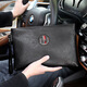 COW Men's Cuff Business Casual Clutch Envelope Bag Large Capacity Hand Grab C-9818 Black