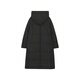 
LESS winter loose large-fit double-head zipper down jacket for women with hooded white goose down jacket for women 2O0C13240 001 black XS