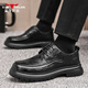 Bull family men's shoes 2025 autumn and winter new British style business casual leather shoes large toe heightening formal shoes men's wedding shoes