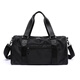 CavlslKcat travel bag men's large-capacity handbag dry and wet separation fitness bag business trip luggage bag casual sports bag black extra size (with shoe compartment) 48*24*26cm