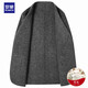 Romon Wool Suit Men's Korean Slim Casual Suit Jacket Men's Autumn and Winter Thick Youth and Middle-aged Solid Color Business Light Luxury Double-sided Woolen Single Suit Men's Gray 175