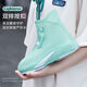 Cubierta de bota de lluvia cubierta de bota de lluvia impermeable sin deslizamiento en espesas engrosadas para hombres y mujeres botas de lluvia infantiles para niños tubo de silicona cubierta de zapato mediano tubo-verde [suela engrosada de doble capa] talla individual m/34-36 zapatos de tamaño