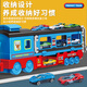 Osage Kinderauswurf deformierte Klappstrecke Aufbewahrung Big Truck Truck Auto Toys Sammlung Jungen Geschenk Early Education Musik Ejektionszug [mit 12 Leichtmetallautos]