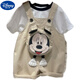 Disney (Disney) Children's Summer Set 2025 New Style for Men and Women Baby Small and Medium Children's Summer Short Sleeve T-Shirt Mickey Overalls Clothes Mickey Two-Piece Set 80 cm