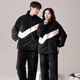 Delia -Paar Pyjama für Frauen im Herbst und Winterkorallen Velvet verdickte Strickjacke Lose Flanellpyjamas Hosen Herrenhausbekleidungsanzug C9905 m Frauen