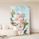Yihuanyu Cream Style Living Room Decorative Painting Flower Entrance Hall Corridor Hanging Painting Sofa Back Background Wall Nordic Texture Mural