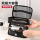 Wozun Mesh Transparent Cosmetic Bag Women's Portable Large Capacity Cosmetic Storage Bag Business Travel Toiletries Bag Storage Bag Black Triangular Thickened Mesh