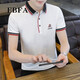 FBFA Hong Kong Trendy Marke Sommer-Eis-Sensen-Revers-Revers-Kurzärmel-Herren-Polo-Hemd-Hemd-Hemd-Hemd-Hemd-Hemd-Hemd-Top P-Qy671 Black XL [Vorgeschlagen 120-135 Jin [Jin gleich 0,5 kg]]