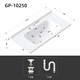 Baño de pupan Basina de lavado de cerámica semi-embebida Integrada Cuenca de baño Basin Basina Lavado Cuenca de lavado GP-1150 (White) Gabinete (incluido el grifo)