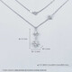 Lao Fengxiang platinum necklace pt950 winding bright six-pointed star necklace birthday gift for girlfriend and wife platinum jewelry platinum about 4.36g