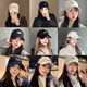 MMOPTOP baseball cap for men and women, four-season trendy hat, wide brim, big head circumference, letter tattoo, showing face, small peaked cap, sun hat