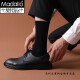 Modal Xinjiang long-staple cotton socks men's pure cotton business formal solid color high socks breathable suit leather shoes stockings black 4 pairs four seasons one size fits all (38-45) antibacterial and no foot odor