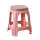 Yu Mengxindi plastic stool thickened home adult plastic bench dining table and chairs bathroom coffee table cooked plastic small square stool denzi small stool with cover small Nordic powder (height 22.5cm)